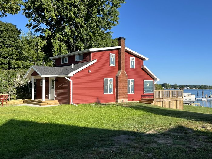 Exterior of the red cottage